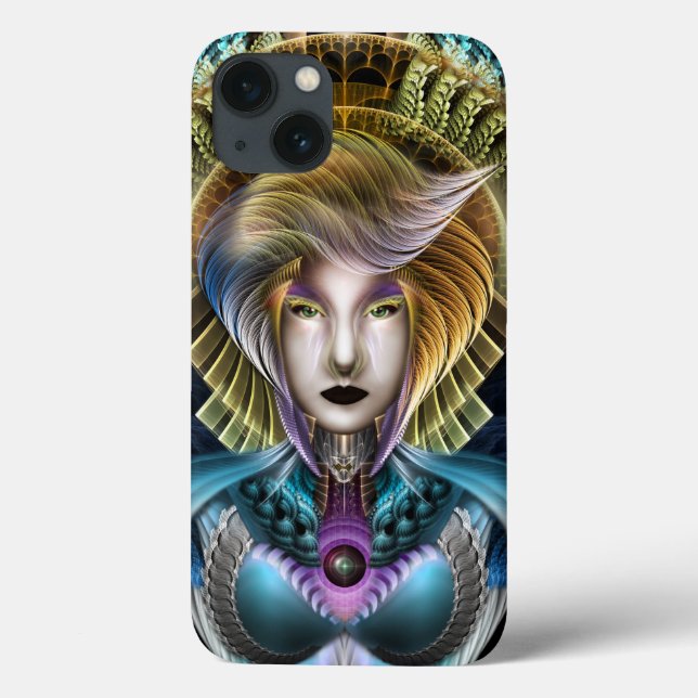 The Majesty Of Trilia Fractal Fantasy Portrait Case-Mate iPhone Case (Back)
