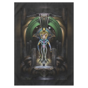 The Majesty Of Trilia Fractal Fantasy Portrait Tablecloth