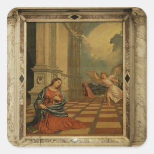 The Malchiostro Annunciation, c.1520 (oil on panel Square Sticker