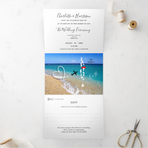 The Maldives Destination Wedding Tri-Fold Invitation