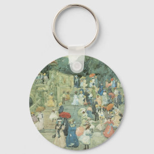 The Mall, Central Park by Maurice Prendergast Keychain