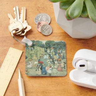 The Mall, Central Park by Maurice Prendergast Keychain