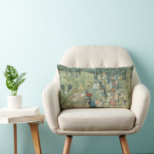 The Mall, Central Park by Maurice Prendergast Lumbar Pillow
