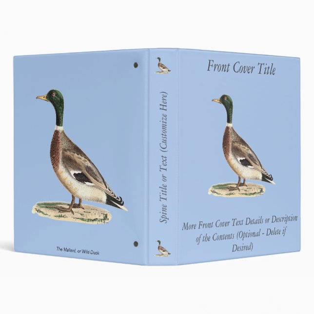 The Mallard or Wild Duck (Anas platyrhynchos) Binder (Background)