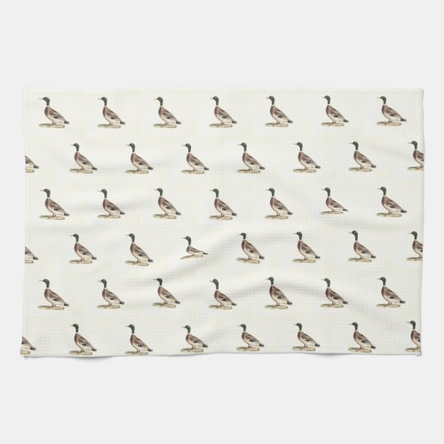 The Mallard or Wild Duck (Anas platyrhynchos) Kitchen Towel (Horizontal)