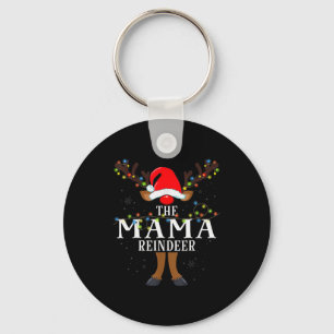 The Mama Reindeer Christmas Holiday Pajama Keychain
