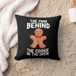 The Man Behind The Cookie In The Oven Christmas Pr Throw Pillow