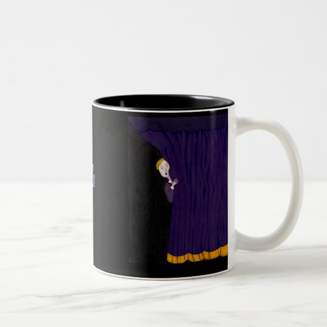 The Man Behind The Curtain Two-Tone Coffee Mug (Right)