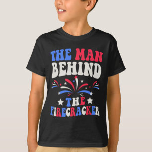 The Man Behind The Firecracker 4th Of July Gender  T-Shirt