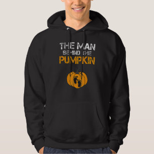 The Man Behind The Pumpkin Dad Soon Halloween Preg Hoodie