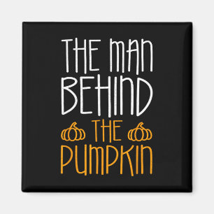 The Man Behind The Pumpkin Fall Season Magnet