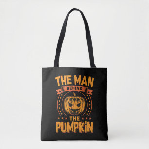 The Man Behind The Pumpkin Halloween Tote Bag