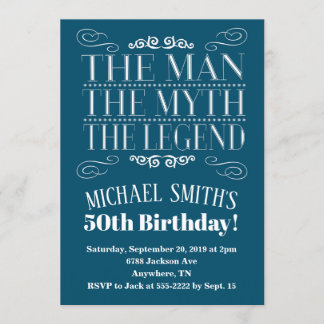 The Man Birthday Invitation