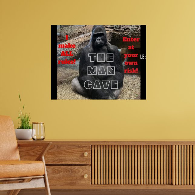 THE MAN CAVE POSTER (Living Room 2)