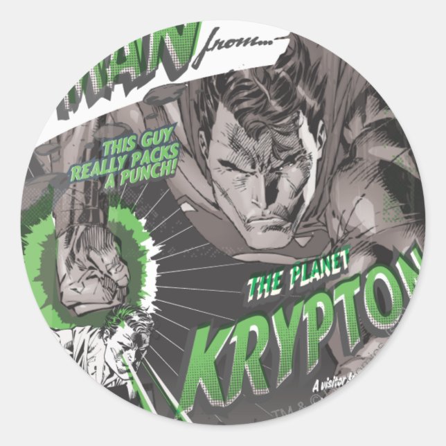 The Man from Krypton Classic Round Sticker (Front)