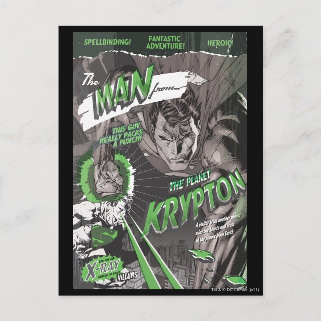The Man from Krypton Postcard (Front)