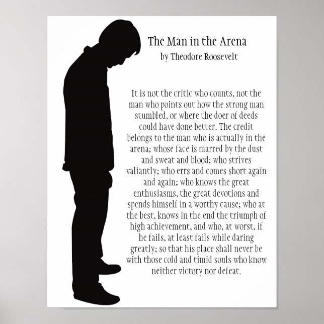 The Man in the Arena 11 X 14 Poster (Front)