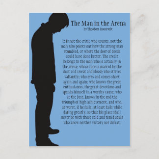 The Man in the Arena Postcard