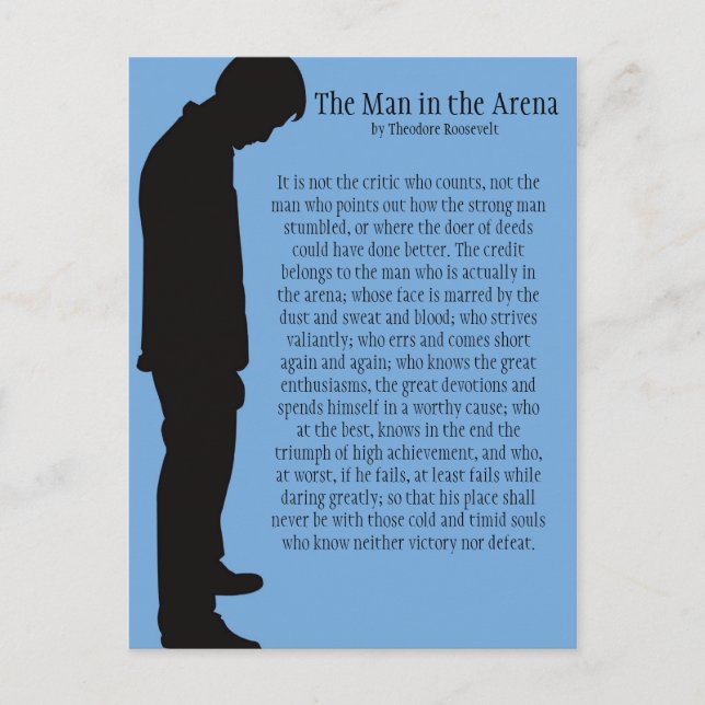The Man in the Arena Postcard (Front)