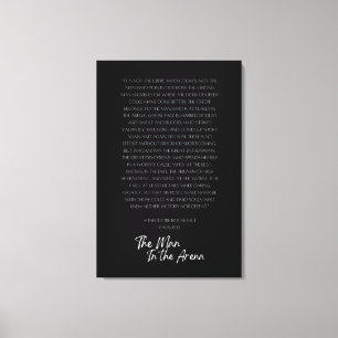The Man in the Arena Wall Art - Black and White