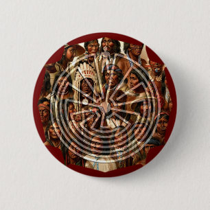 The Man in the Maze - folk style 2 Inch Round Button