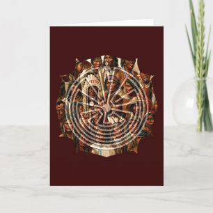 The Man in the Maze - folk style Card