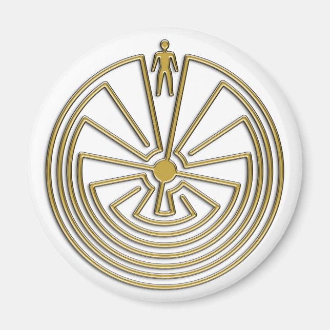 The Man in the Maze - gold Magnet (Front)