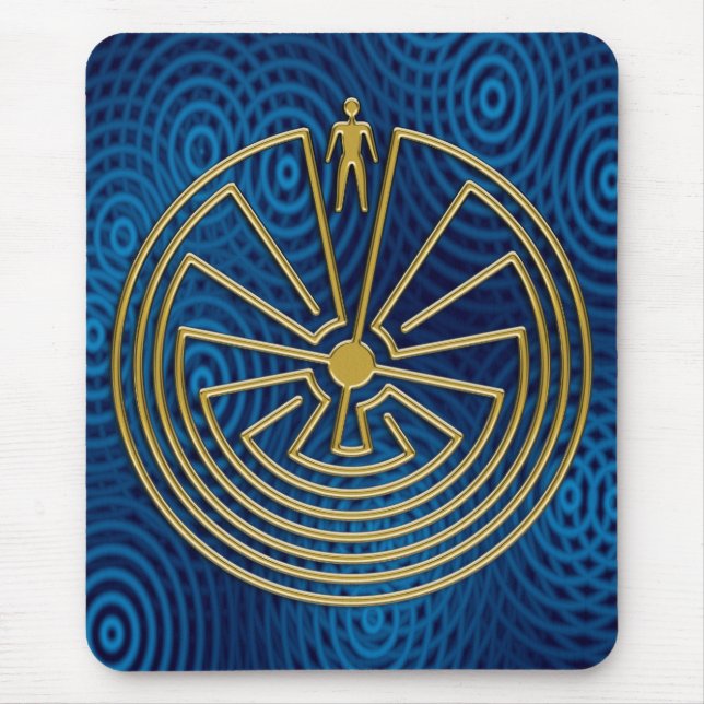 The Man in the Maze - gold Mouse Pad (Front)