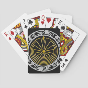 The Man in the Maze - Ornament gold silver Playing Cards