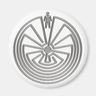 The Man in the Maze - silver Magnet