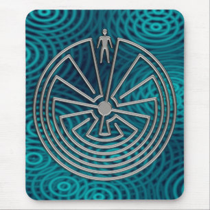 The Man in the Maze - silver Mouse Pad