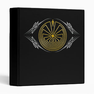 The Man in the Maze - Tribal gold silver Binder