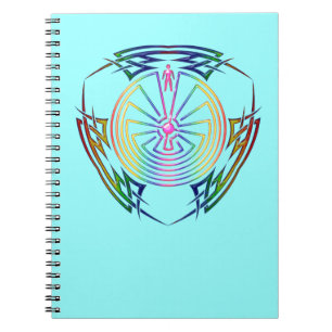 The Man in the Maze - Tribal Tattoo coloured Notebook