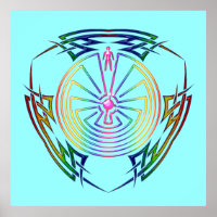The Man in the Maze - Tribal Tattoo coloured