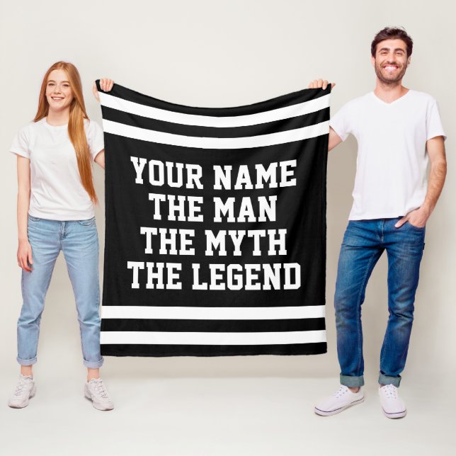 The man myth legend funny fleece blanket for men (In Situ)