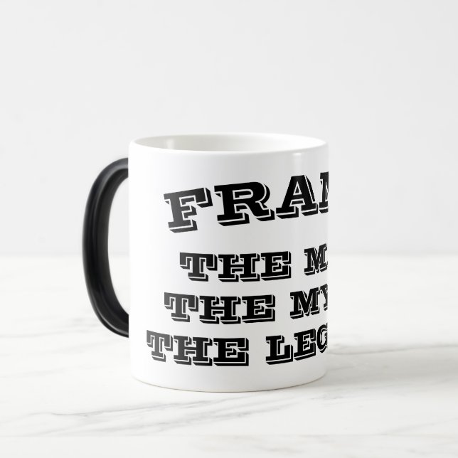 The man myth legend Heat Sensitive changing Magic Mug (Front Left)
