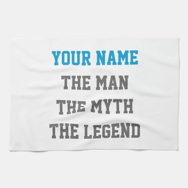 The man myth legend kitchen towels for men (Horizontal)