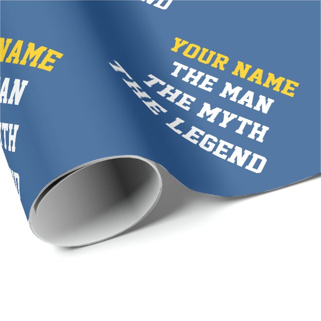 The man myth legend | Personalized wrapping paper (Roll Corner)