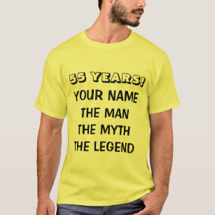 The man myth legend t shirt for 55th Birthday men