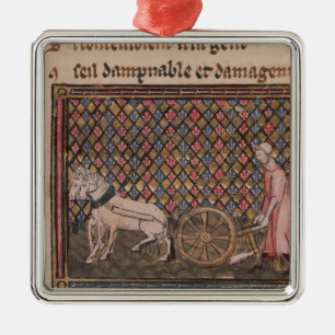 The Man Obliged to Work for a Living Metal Ornament