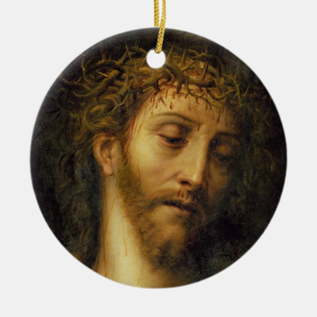 The Man of Sorrows Ceramic Ornament (Front)