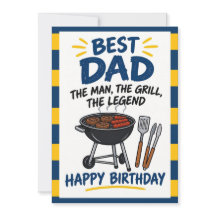 The Man The Grill The Legend - Funny Dad Birthday 