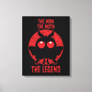 The Man, The Moth, The Legend - Mythical Mothman Canvas Print