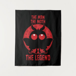 The Man, The Moth, The Legend - Mythical Mothman Tapestry