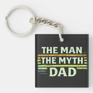 The Man The Myth Dad Vintage Father's Day Keychain