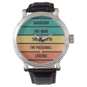The Man The Myth Pickleball Legend Personalized Watch