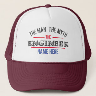 THE MAN THE MYTH THE ENGINEER CUSTOM TRUCKER HAT