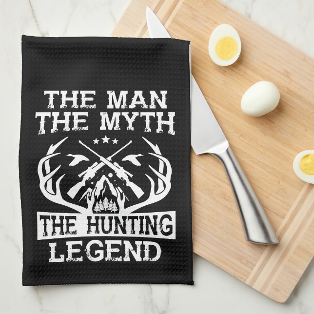 The Man The Myth The Hunting Legend - Camp Kitchen Towel (Quarter Fold)