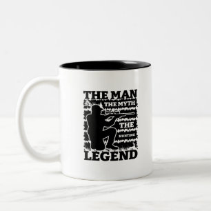 The Man The Myth The Hunting Legend-Hunting-Funny Two-Tone Coffee Mug