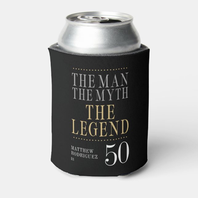 The Man The Myth The Legend 50th Birthday Can Cooler (Can Back)